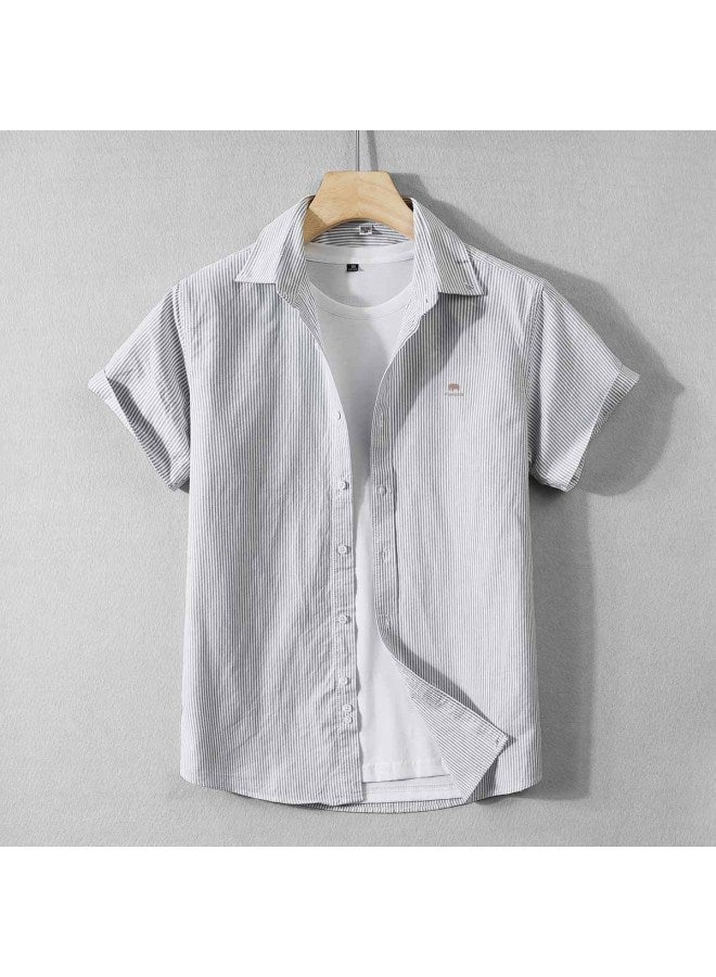 Fomoce men's Summer New Short-sleeve Shirt Casual Wearable Stylish Top - Image 3