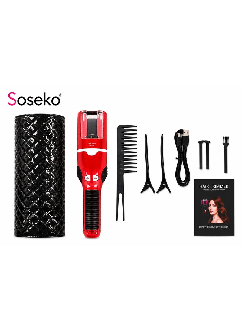 SOSEKO مجموعة إزالة النهايات المتقصفة للشعر بدون سلك وقابلة لإعادة الشحن من سوسيكو - Image 1
