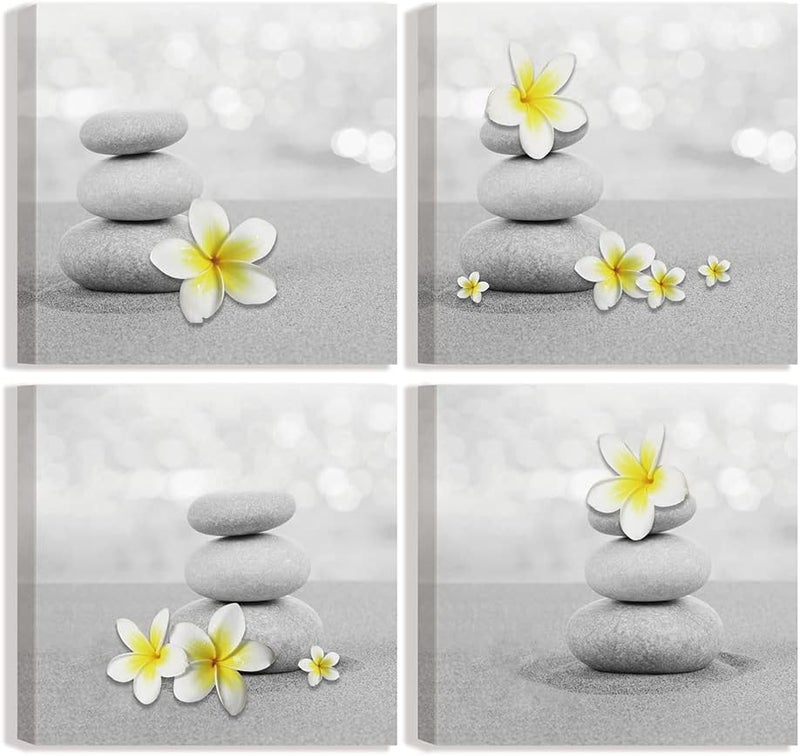 HYVIF Skyme Art Zen Bathroom Canvas Prints - 4 Piece Set - Image 1