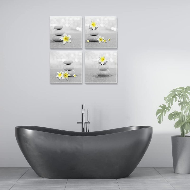 HYVIF Skyme Art Zen Bathroom Canvas Prints - 4 Piece Set - Image 4