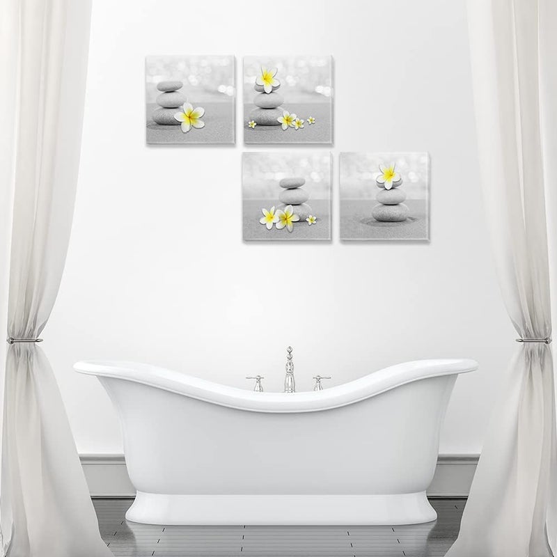 HYVIF Skyme Art Zen Bathroom Canvas Prints - 4 Piece Set - Image 3