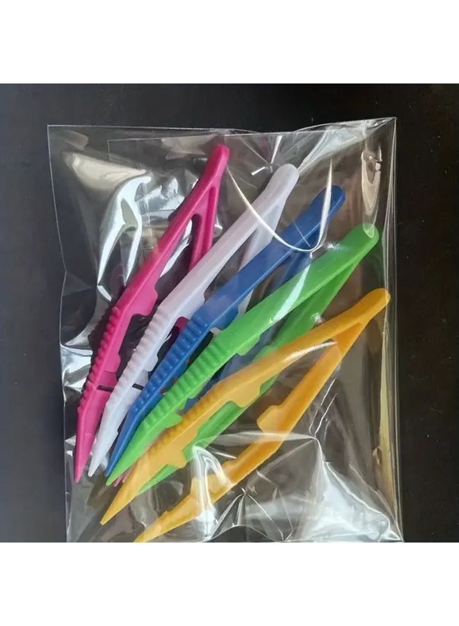 10pcs Multicolor Tweezers Set Non Slip Tips For Jewelry Making Crafting Beading - Image 5