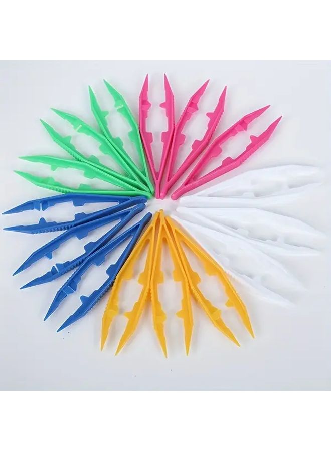 10pcs Multicolor Tweezers Set Non Slip Tips For Jewelry Making Crafting Beading - Image 2