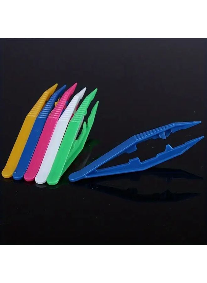 10pcs Multicolor Tweezers Set Non Slip Tips For Jewelry Making Crafting Beading - Image 1