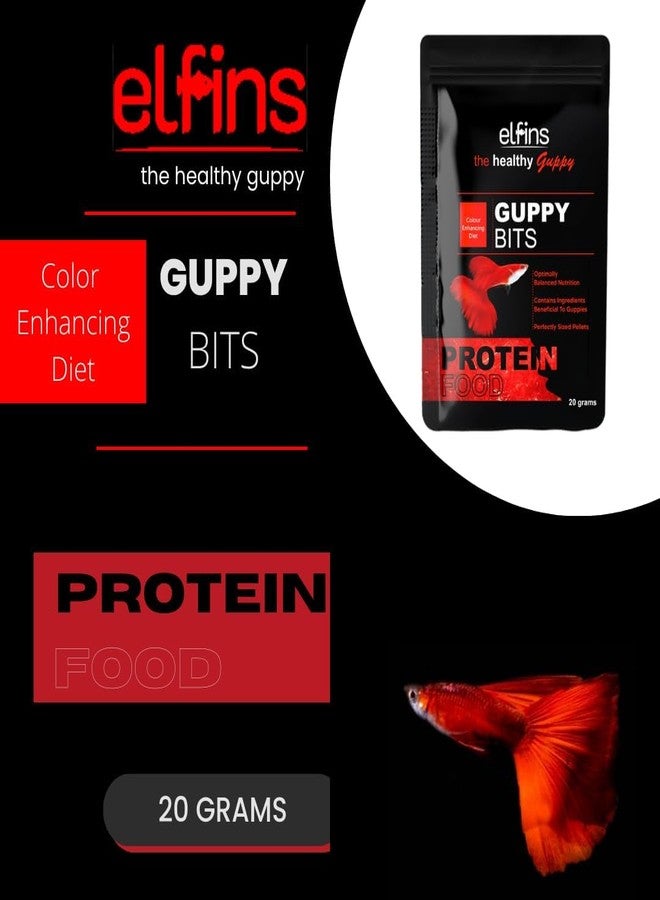 VAYINATO Eagle Guppy Flakes, 100ML & Elfins Guppy Bits, 20G Combo Aquarium Fish Food, 100% Natural Fish Food for Guppy and Tetra and Other Small Fish - Image 3