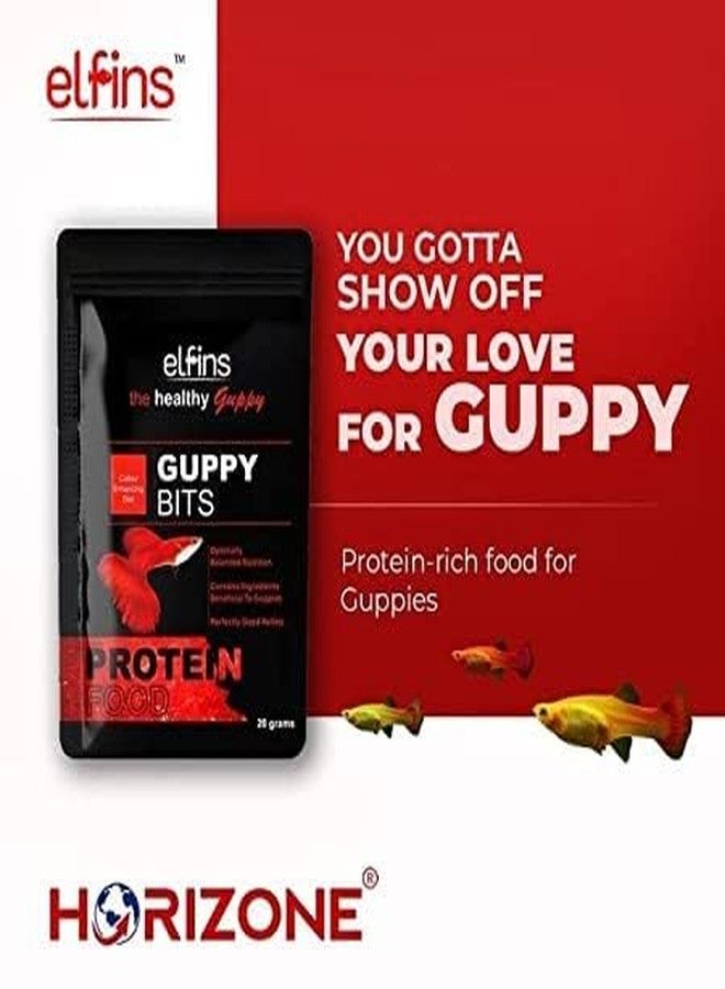 VAYINATO Eagle Guppy Flakes, 100ML & Elfins Guppy Bits, 20G Combo Aquarium Fish Food, 100% Natural Fish Food for Guppy and Tetra and Other Small Fish - Image 5