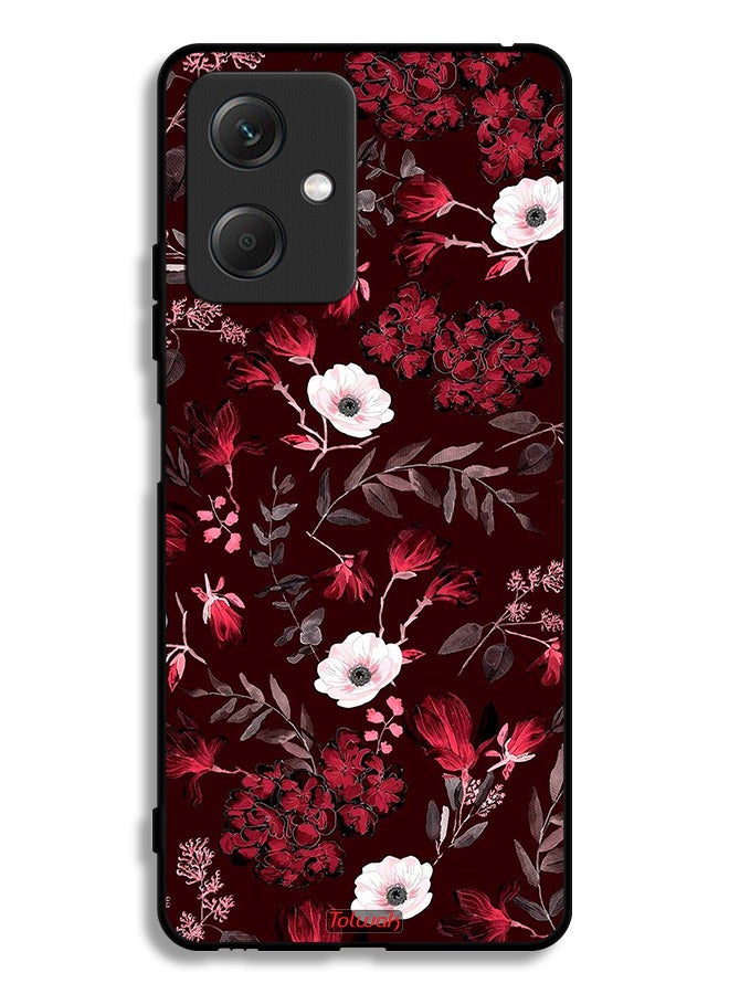 Tolwak Xiaomi Redmi Note 12 Protective Case Cover Small Flowers And Tropical Leaves - Image 2