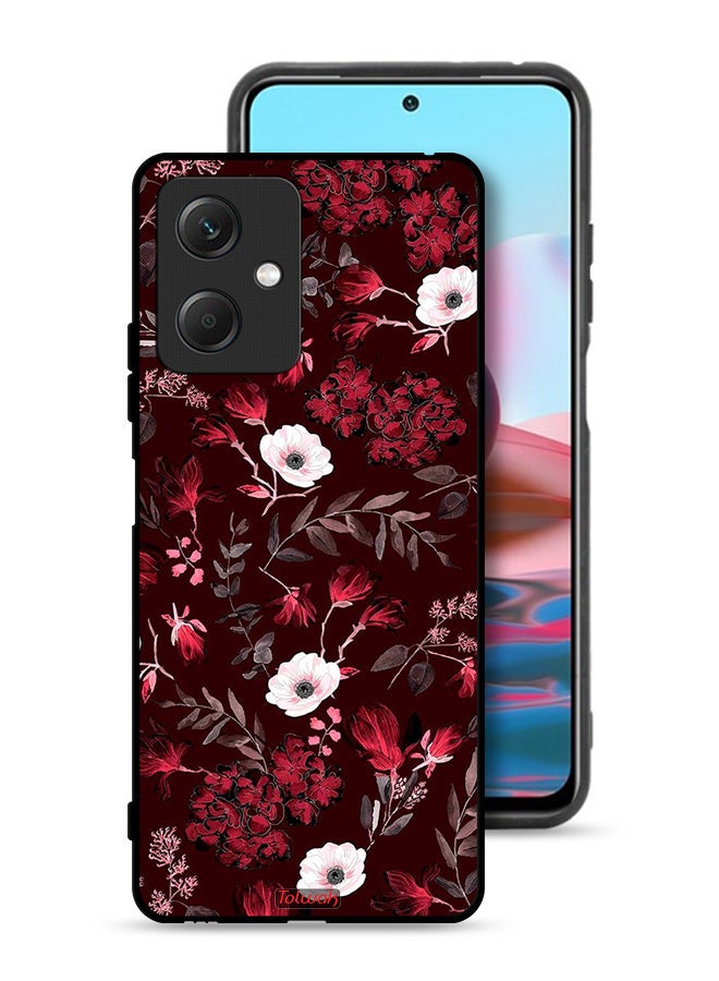 Tolwak Xiaomi Redmi Note 12 Protective Case Cover Small Flowers And Tropical Leaves - Image 1