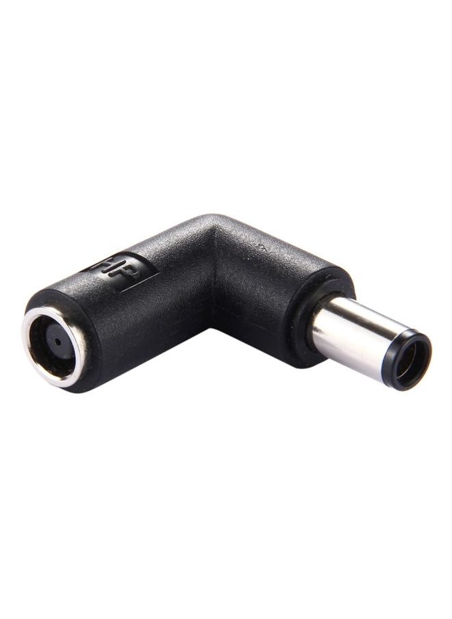 BURAQ - DC 7406 Male  to DC 7406 Female Connector Power Adapter for HP Laptop Notebook, 90 Degree Right Angle Elbow - Image 1