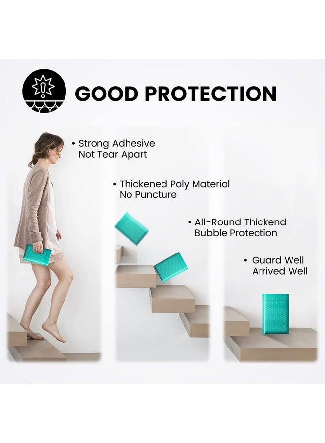 Fuxury Bubble Mailers 4X8 200 Pack Self Seal Padded Envelopes Waterproof Bubble Envelopes Usable Size 4X7 Padded Mailers For Small Business Teal Envelope Mailers - Image 5