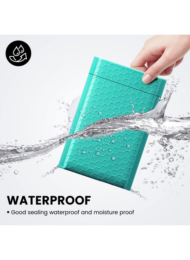 Fuxury Bubble Mailers 4X8 200 Pack Self Seal Padded Envelopes Waterproof Bubble Envelopes Usable Size 4X7 Padded Mailers For Small Business Teal Envelope Mailers - Image 4