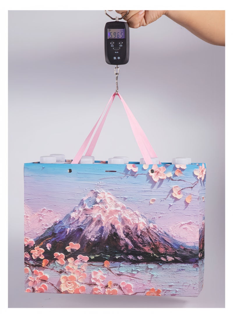 Harse Color Gift Bag with Handle, Oil Painting Gift Paper Bags Medium Size Small Gift Bags Birthday Craft Paper Gift Bags for Presents,Birthdays, Mother's Day,Weddings, Party - Image 5