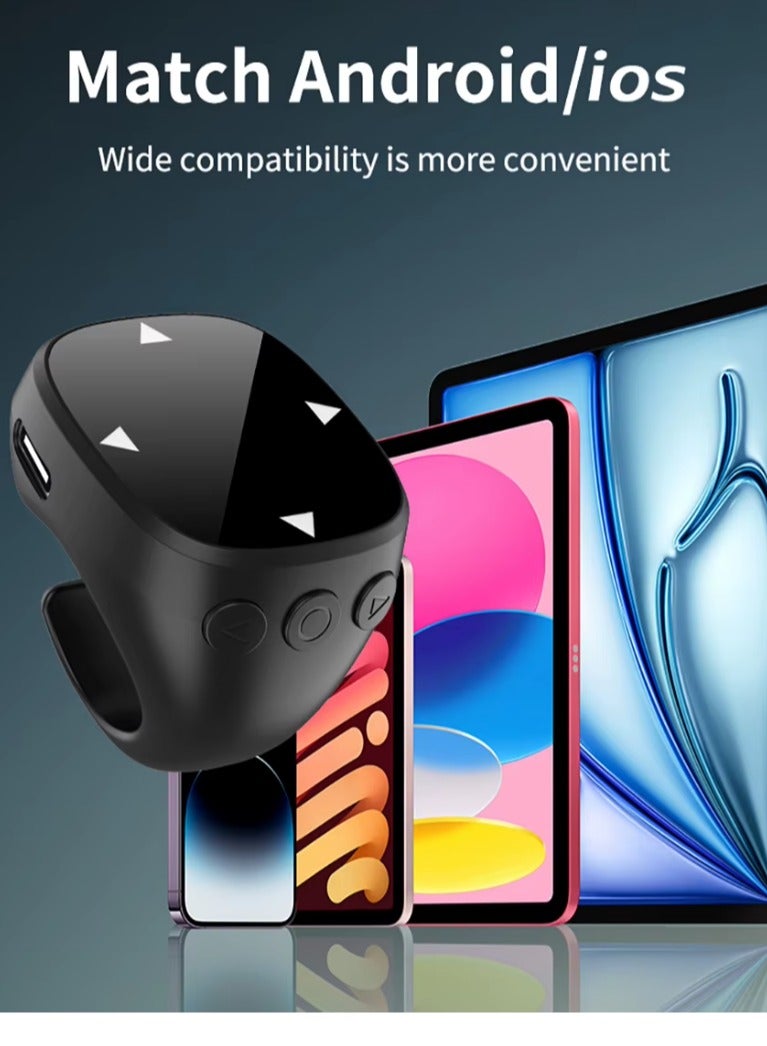 O8.design Bluetooth,Smart Touch Sliding Screen Remote Controller Mobile Phone Wireless Page Turning,TikTok Turning, Finger Selfie Ring - Image 5