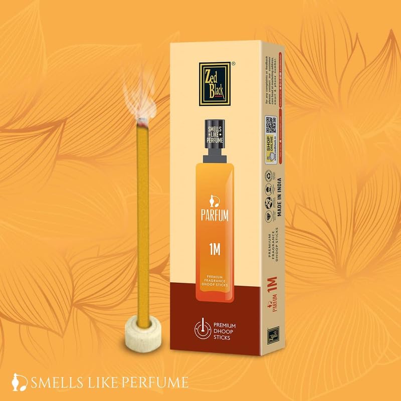 Zed Black Parfum Premium Fragrance Dhoop Sticks (Pack of 4) Suitable for Everyday Use – Alluring Fragrance Sticks - Image 4