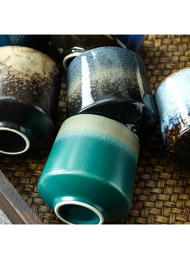 Kiboule 4pcs Ceramic Coffee Cup Set, 220 ML Coffee Mugs Set Personalised Tableware Tea Mugs Latte Cappuccino Cups Hot Chocolate Milk Cups Mug Set  Microwave Freezer Safe - Image 4