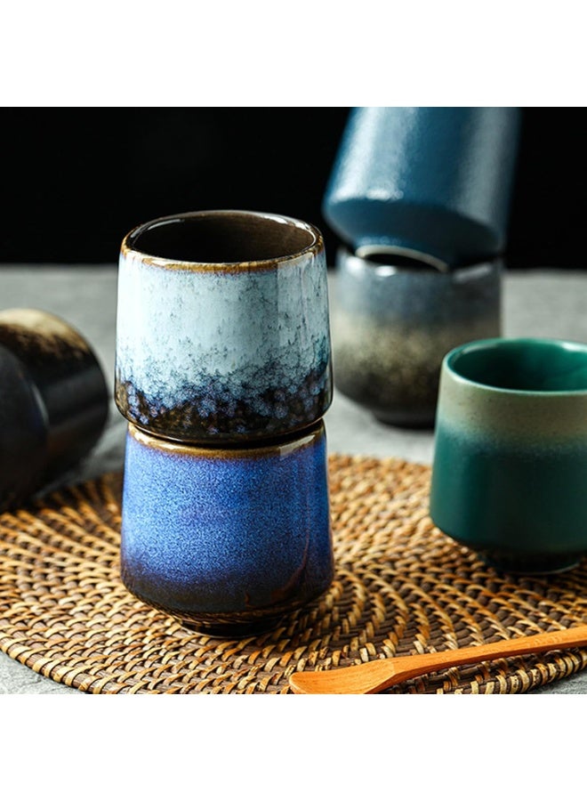 Kiboule 4pcs Ceramic Coffee Cup Set, 220 ML Coffee Mugs Set Personalised Tableware Tea Mugs Latte Cappuccino Cups Hot Chocolate Milk Cups Mug Set  Microwave Freezer Safe - Image 3