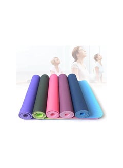 VIO Anti Slip Roll Up Yoga Mat Eco Friendly Foldable Non Slip Soft Exercise Mat for Pilates Fitness Gym Workout for Men Women Beginners Elderly for Indoor Outdoor 183 CM 61 CM 6MM Orange Purple  - Image 4