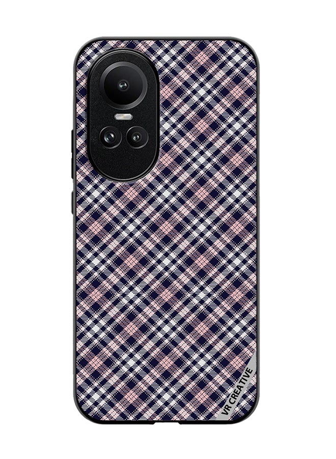 VR CREATIVE Protective Case Cover For Oppo Reno 10 Checkered Design Multicolour - Image 1