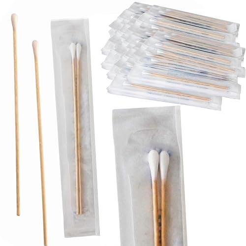 Vakly 200 Sterile Cotton Tipped Applicators 6 Long 6 inch Wooden Medical Cotton Tip Applicator Swabsticks with Shaft and Soft Swabs for Location Application Cleaning Crafts and More