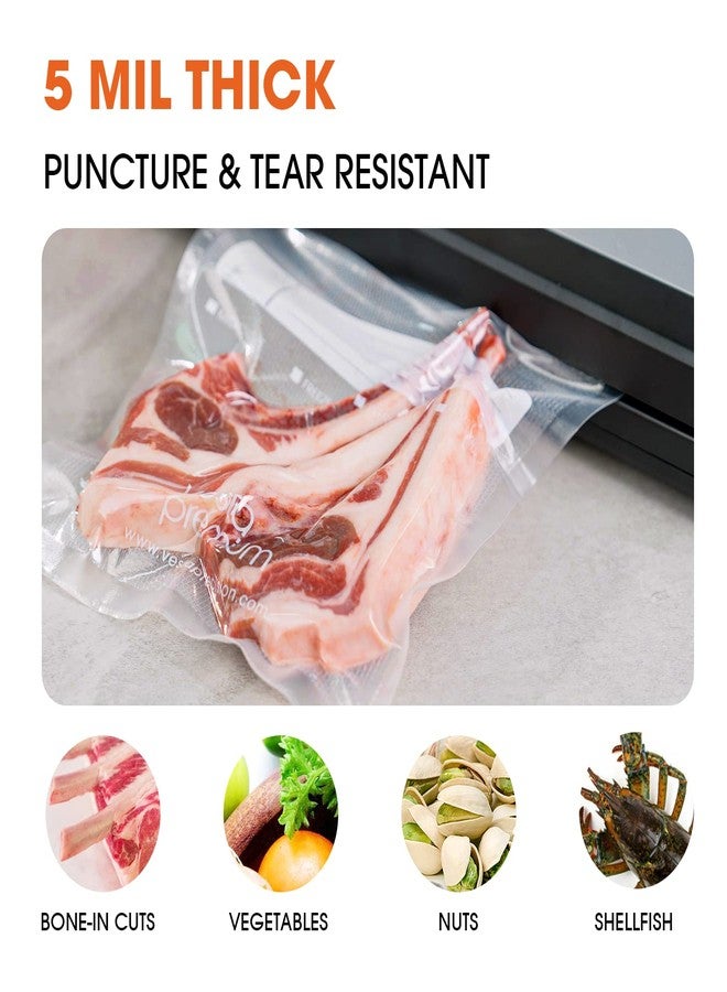 V Vesta Precision Vesta Precision 5 Mil Thicken Vacuum Sealer Bags, 8"x10" Precut (44 Count), Commercial Grade Puncture Resistant for Food Storage, Freezer, Meal Prep & Sous Vide, BPA Free - Image 2
