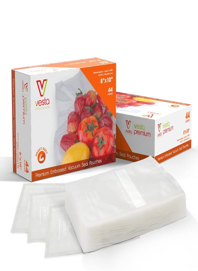 V Vesta Precision Vesta Precision 5 Mil Thicken Vacuum Sealer Bags, 8"x10" Precut (44 Count), Commercial Grade Puncture Resistant for Food Storage, Freezer, Meal Prep & Sous Vide, BPA Free - Image 1