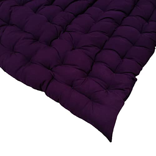 ATOOTFUSION Soft Cotton Foldable Light Weight Filled Single Firm Mattress| Gadda (Solid Coloured, 1 Sleeping Capacity, 3 x 6 ft or 72 x 36 Inches) (Purple Smooth) - Image 4