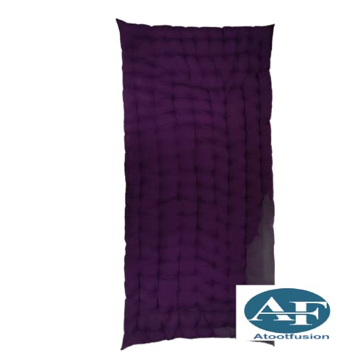 ATOOTFUSION Soft Cotton Foldable Light Weight Filled Single Firm Mattress| Gadda (Solid Coloured, 1 Sleeping Capacity, 3 x 6 ft or 72 x 36 Inches) (Purple Smooth) - Image 2