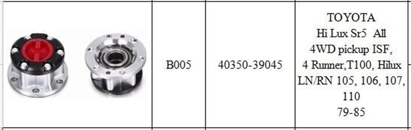 Wivplex Free Wheel Locking Hub for Toyota 4WD