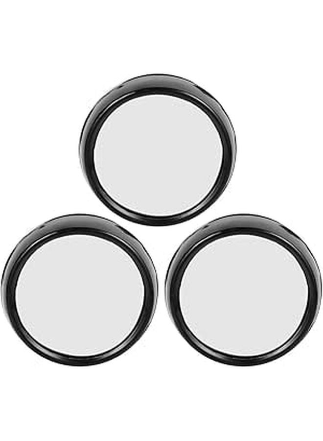 3Pcs Black Clip On Monitor Mirror For Office Desk Cubicle High Strength PC - Image 1