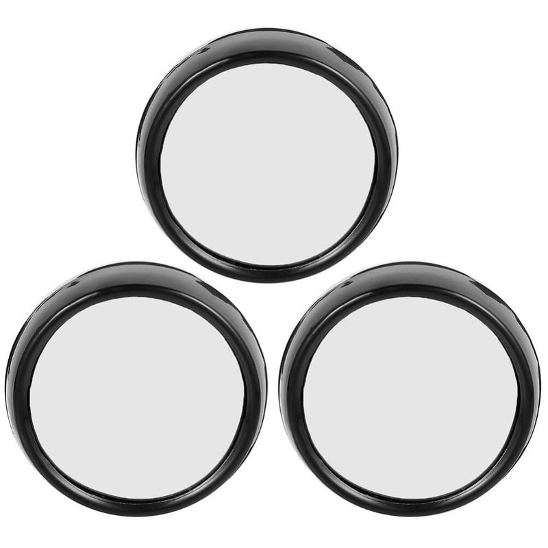 3Pcs Black Clip On Monitor Mirror For Office Desk Cubicle High Strength PC - Image 2
