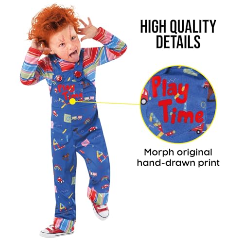 Morph Play Time Killer Costume For Boys, Creepy Doll Costume Toddler Halloween Costumes Boy Halloween Costumes Kids S - Image 3