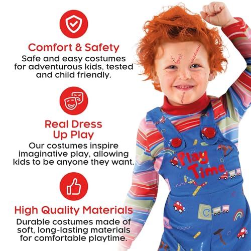 Morph Play Time Killer Costume For Boys, Creepy Doll Costume Toddler Halloween Costumes Boy Halloween Costumes Kids S - Image 4