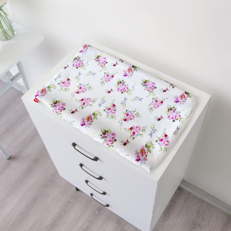 Moonsea Changing Pad Cover for Girls 2 Pack, Lovely Print Soft Diaper Change Table Sheets, Fit 32"x16" Contoured Pad, Comfy Cozy 2-Pack Cradle Sheets,Floral - Image 3