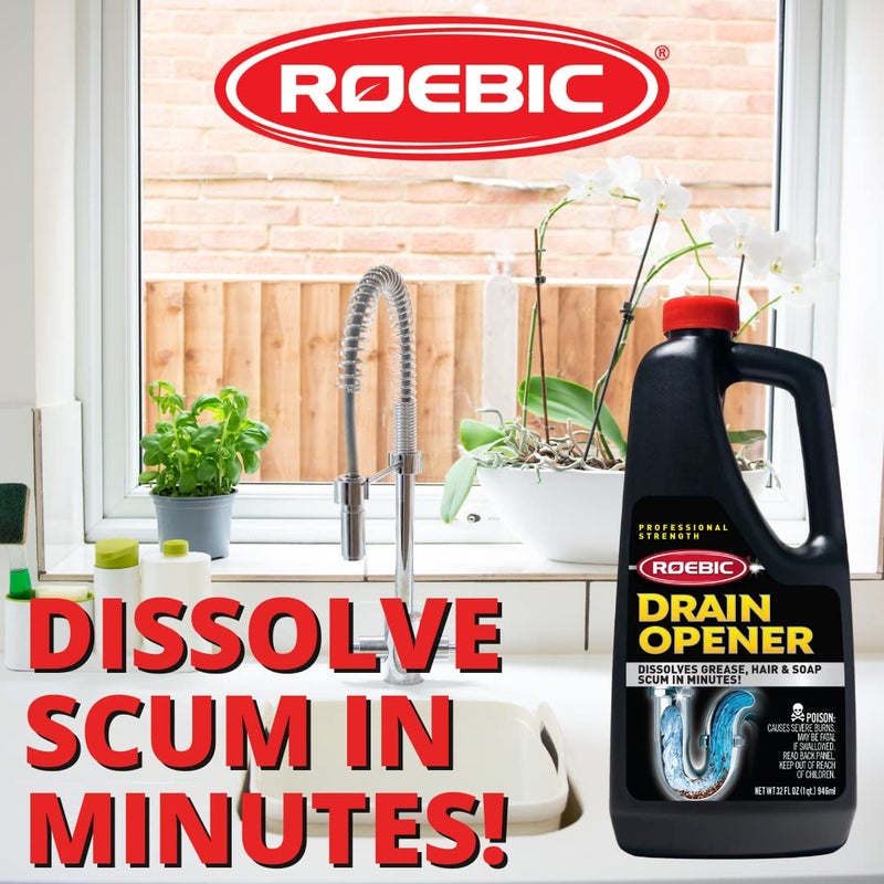 Roebic HD-CRY-DO 2 Pounds Professional Strength Crystal Drain Opener, 100% Lye, Black - Image 3