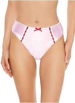 FOREVER 21 Satin Laced Hearts High-Waist Bikini Bottoms  - Image 1