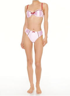 FOREVER 21 Satin Laced Hearts High-Waist Bikini Bottoms  - Image 2