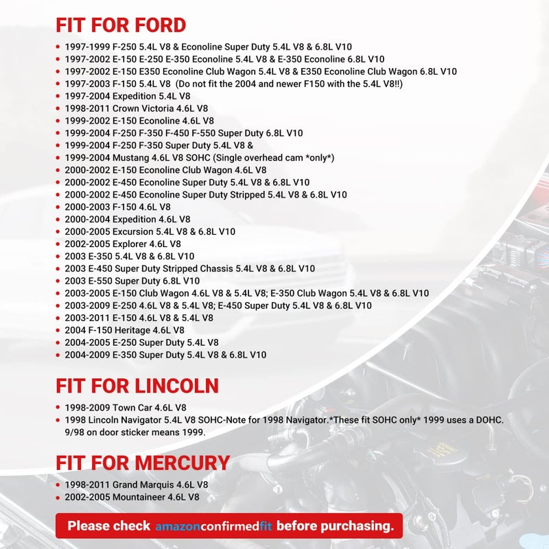 CarBole Ignition Coils Pack Compatible with Ford, Lincoln, Mercury, Set of 8 Fit 4.6L 5.4L 6.8L V8 V10 Energy F150,F250,F350 OE DG508 DG457 FD503 (Red) - Image 3