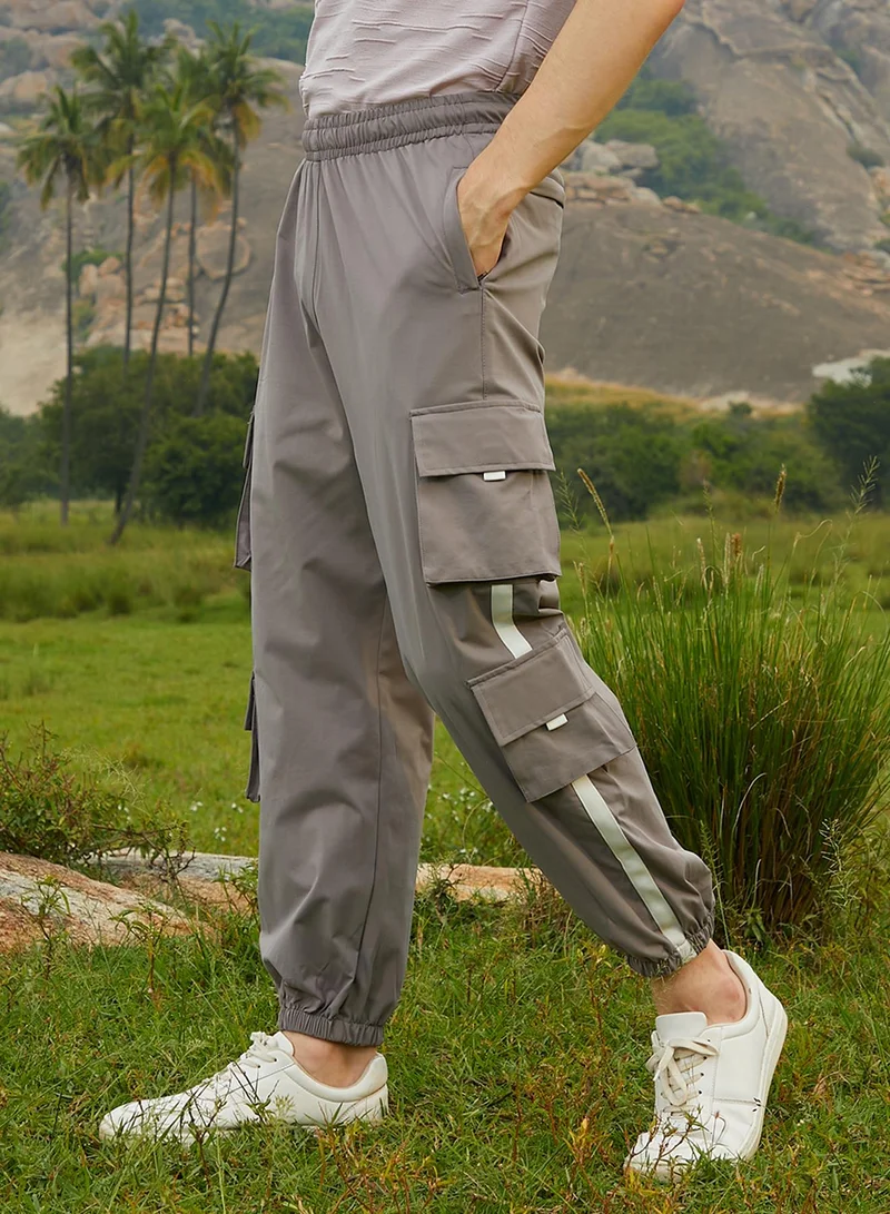 كامبوس سوترا Men's Coin Grey Cuffed Utility Pants