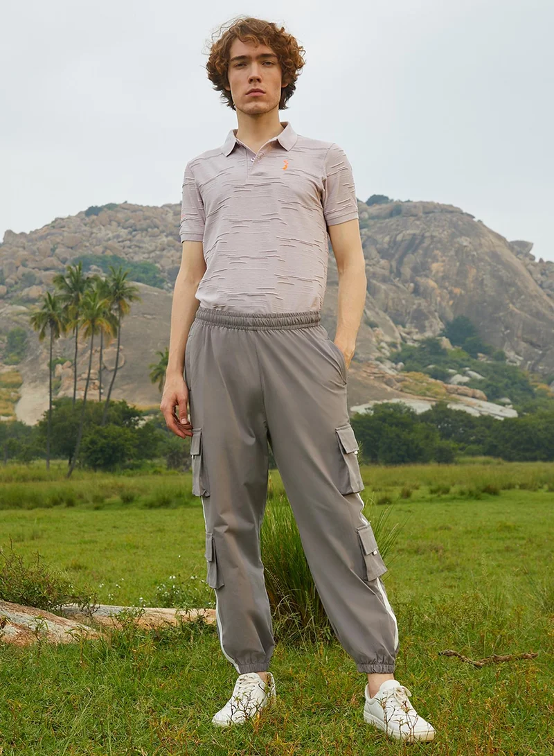 كامبوس سوترا Men's Coin Grey Cuffed Utility Pants
