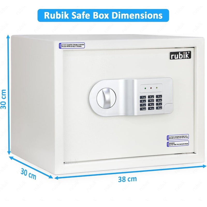 Large Safe Box A4 Documents Size for Home Office with Key and Pin Code Keypad for Cash Documents Jewelry Passports RB30AJ 30x38x30cm - Image 4