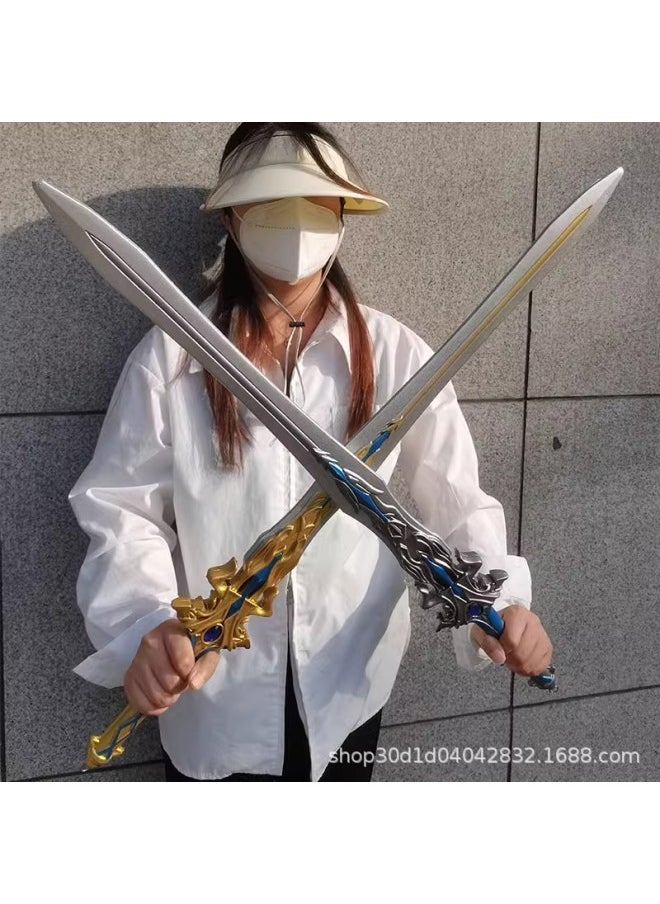 Generic - Dou Luo Mainland Surrounding Tang Three Shura Magic Sword Seven Kill Sword Sword Children's Toy Unopened Blade Safety Soft Rubber Material-Color:Poseidon Trident (100cm) - Image 1