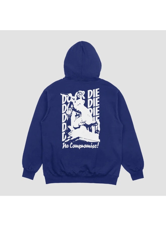 benb – Unisex Navy Hoodie – No Compromise Collection, Melton Fabric - Image 2