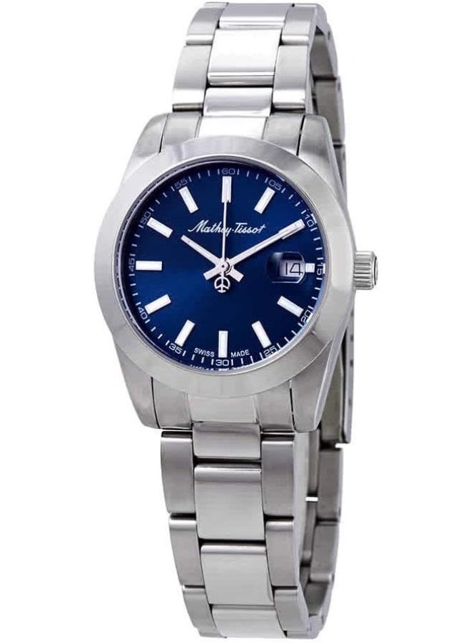 Mathey-Tissot ساعة ماتيه-تيستو ماتيه I كوارتز بقرص أزرق للسيدات D450ABU - Image 1