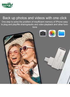 BURAQ Lenovo Thinkplus MU252 USB 3.1 + USB-C / Type-C Flash Drive, Memory:128GB (Silver)  - Image 5