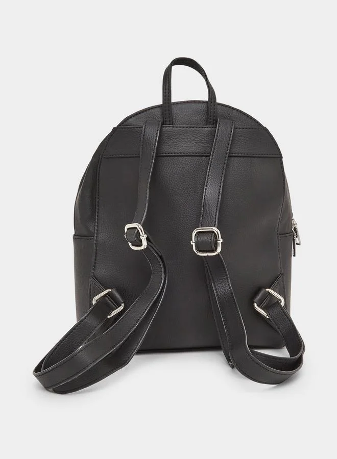 Styli  Black Quilted Studded Backpack for Women | Best Price UAE
