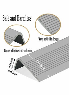 Y&D Stair Leading Edge Protector, Waterproof Anti-Slip Rubber Step Adhesive Decorative Protection Strip for Home School Nursing Indoor and Outdoor Steps(Grey)  - Image 2