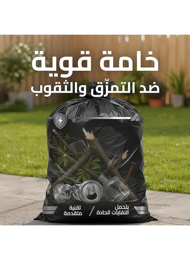 Black Garbage Bags on Roll, Heavy Duty Leak Resistant Trash Bags, Multipurpose for Kitchen, Office & Bathroom Bins, Easy Tear Perforated Design (1 KG) - Image 3