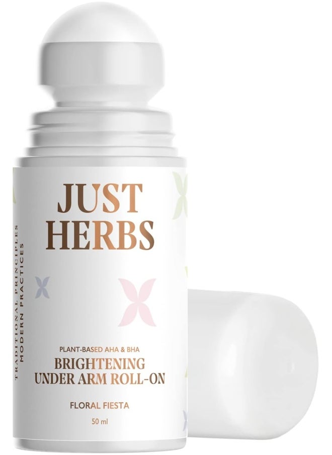 Just Herbs Under Arm Roll On for Women Floral Fiesta Long Lasting and Refreshing Women Deodorant - 50 ml  - Image 1