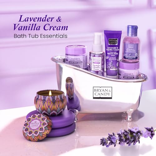BRYAN  CANDY Bryan & Candy Lavender Bath Tub Kit Collection Gift For Women, Complete Home Spa Experience|Ph5.5 Skin Friendly | Vegan - Image 2