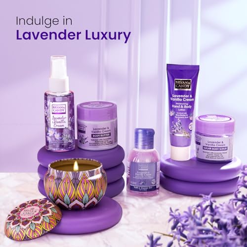 BRYAN  CANDY Bryan & Candy Lavender Bath Tub Kit Collection Gift For Women, Complete Home Spa Experience|Ph5.5 Skin Friendly | Vegan - Image 5